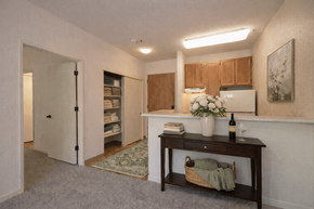 Carmichael apartment for rent - Studio apartment with kitchenette and storage at Winding Commons Senior Living Apartments, Carmichael, California
