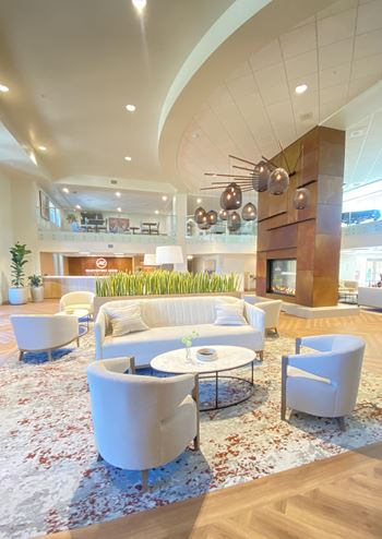 Indoor fireplace in common area for gathering