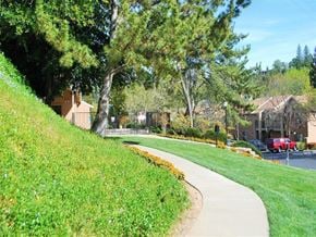 Auburn apartment for rent - Community pathway with flowers and landscaping