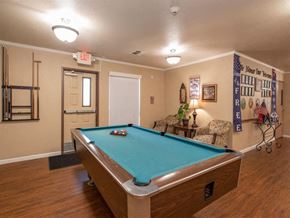 Lodi apartment for rent - Game room with pool table at Lodi Commons Senior Living, California
