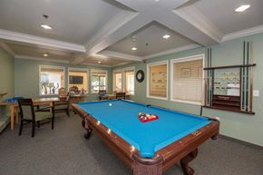 Sacramento apartment for rent - Game room with billiards table at Campus Commons Senior Living, Sacramento