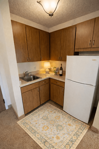 Kitchenette with full size refrigerator