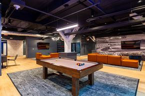 Cincinnati apartment for rent - a game room with a pool table and a tv at Textile Apartments, Cincinnati, Ohio