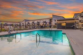 Lincoln apartment for rent - Village West Swimming Pool at Dusk