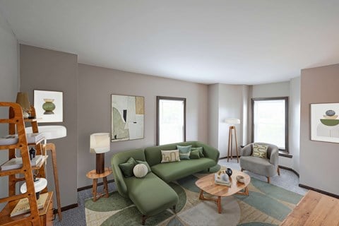Floor plan for 2 beds, 1 bath, 1012 sqft
