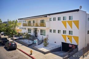Los Angeles apartment for rent - Exterior of Chloe on Curson with patios and car garage