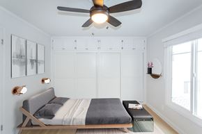West Hollywood apartment for rent - Bright bedroom with full sized bed and modern feel