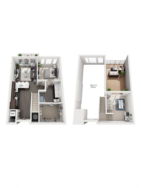 Floor plan for 1 bed, 1 bath, 900 sqft