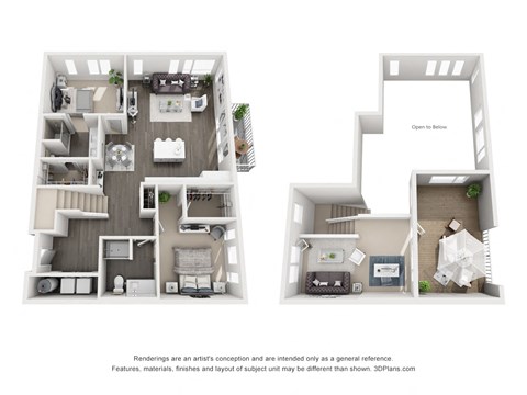 Floor plan for 2 beds, 2 baths, 1468 sqft