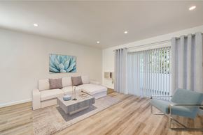 West Hollywood apartment for rent - Spacious living area with sliding glass door