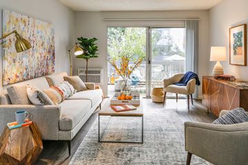 Los Angeles apartment for rent - a living room with a couch and a table