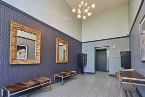 Los Angeles apartment for rent - Entrance with modern light fixture