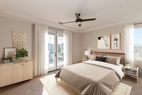 Thousand Oaks apartment for rent - Spacious bedroom with full bed and attached outdoor patio
