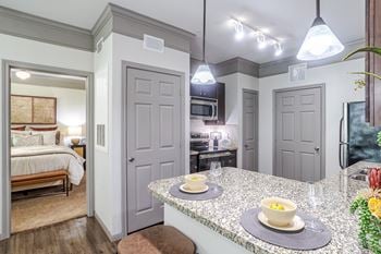 Granite counter tops in kitchen
