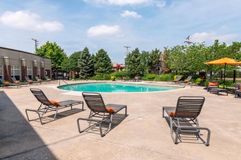 Pool with relaxing chairs
