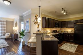 Katy apartment for rent - Kitchen with island at Grand Villas at Cinco Ranch, Texas, 77494