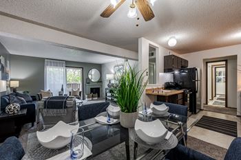 Living room with sliding door*