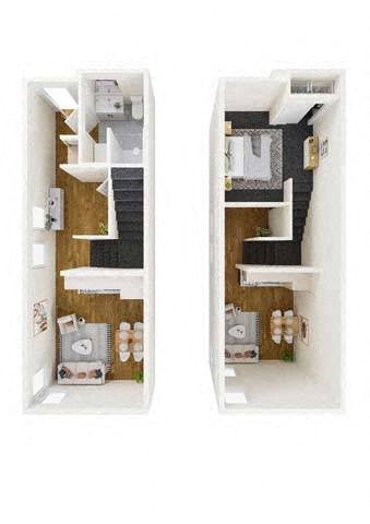Floor plan for studio, 1 bath, 482 sqft