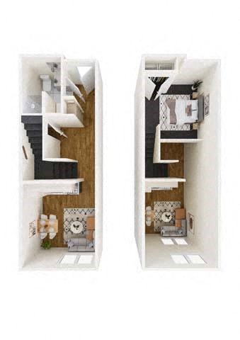 Floor plan for studio, 1 bath, 482 sqft