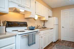 Salem apartment for rent - a kitchen with a stove and a sink and a refrigerator