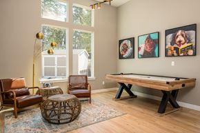 Albany apartment for rent - A room with a pool table and three framed pictures on the wall.