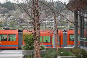 Access to 6 bus lines, portland aerial tram, and the streetcar