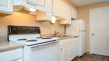 Ample kitchen cabinetry