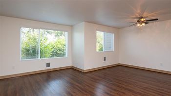 Vinyl plank flooring in select homes