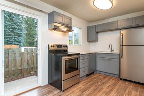 Portland apartment for rent - The Hideaway | Kitchen with Stainless Steel Appliances