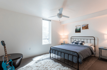 Ceiling fan in bedroom