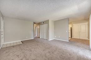 Modesto apartment for rent - A spacious room with carpeted floor and white walls.