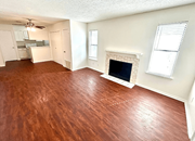 San Antonio apartment for rent - Empty Living Room with a fireplace at Callaghan Heights, San Antonio, TX