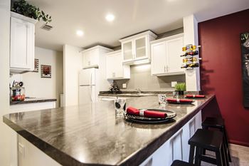 Spacious kitchens with full-sized appliances