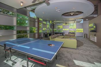 Gaming tables and tv room