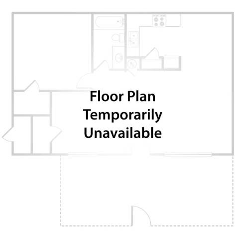 Floor plan for studio, 1 bath, 545 sqft