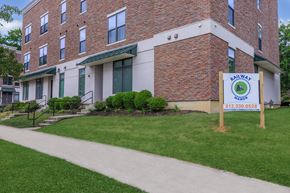 Bloomington apartment for rent - A building with a sign that says Railway in front of it.