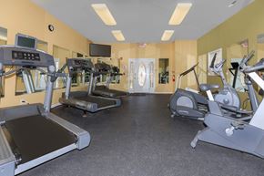 Lafayette apartment for rent - A gym with treadmills and elliptical machines.