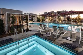 Oceanside apartment for rent - a view of the pool at the resort at Luma at El Corazon Apartments, Oceanside, CA