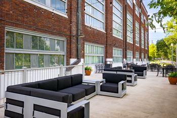 Patio with couches