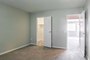 Feasterville-Trevose apartment for rent - A room with a carpeted floor and two open doors.