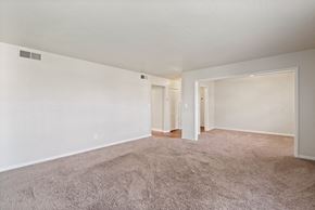 Pikesville apartment for rent - an empty living room with carpet and white walls