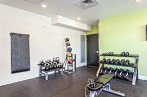 Louisville apartment for rent - Fitness Center With Modern Equipment at Delo Apartments, Louisville, CO, Colorado, 80027