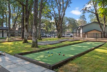 Miniature golf course in the yard