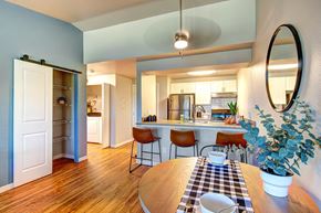 Everett apartment for rent - The Lynx Kitchen and Bar Stools at The Lynx Apartments, Everett, 98204