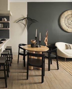 Scottsdale apartment for rent - A modern dining room with a round table and chairs.