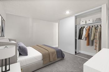 Bedroom with wardrobe