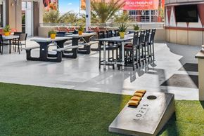 Glendale apartment for rent - A large outdoor dining area with tables and chairs.