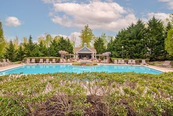 Expansive sparkling resort style pool
