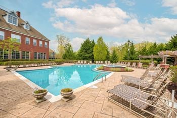 Expansive sparkling resort style pool