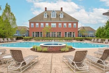 Expansive sparkling resort style pool